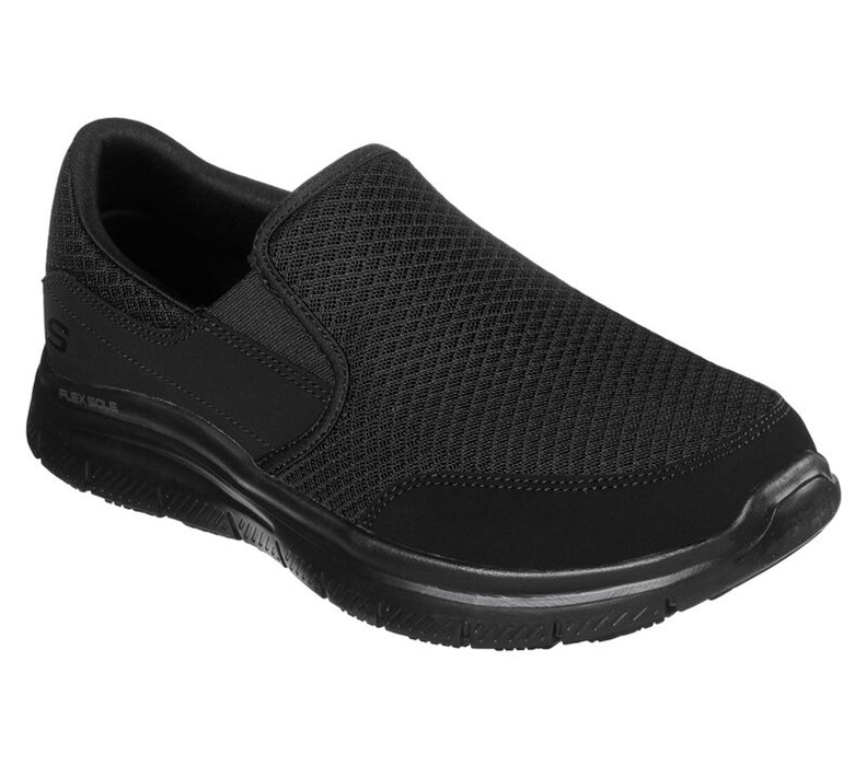 Skechers Herr Svarta Slip On - Work Relaxed Fit: Flex Advantage - Mcallen Sr - Sverige (VGLET-2651)